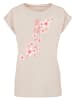 F4NT4STIC Extended Shoulder T-Shirt Kirschblüten Asien in Whitesand