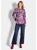 GOLDNER Sweatshirt Langarmshirt im Paisley-Design in beere / gemustert