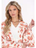 VIRITA Women Kimono in White Orange