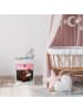 relaxdays Kinder-Nachttisch "Schwan" in Weiß/ Rosa - (B)32 x (H)41 x (T)31 cm