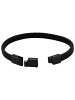 Adeliás Herren Armband – Textilarmband aus Leder 20,5 cm in schwarz