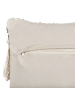 Beliani Dekokissen SOFCA in Beige/Blau - (W) 45 x (H) 12 x (L) 45 cm