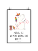 Mr. & Mrs. Panda Poster Einhorn Näherin mit Spruch in Weiß