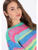 myMo Women Sweater in blue multicolor