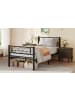 VASAGLE Bettgestell Vivian in Schwarz - (B)91.8 x (H)86.4 x (T)208 cm