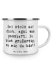 Mr. & Mrs. Panda Camping Emaille Tasse Spruch Mit Enttäuschungen... in Weiß