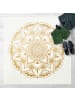 WALLART Vinyl-Teppich - Mandala Blume gold weiß in Gold