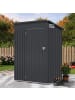 COSTWAY Gartenhaus Metall 1,88 m³ Türgröße: 72,5x159cm in Grau