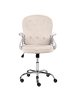 Beliani Bürostuhl  in Beige/Silber - (W) 58 x (H) 93 x (L) 58 cm