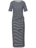 Street One Gestreiftes Kleid mit Knotendetail in Shadowed Navy