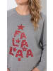 MIAMODA Sweatshirt in grau melange