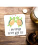 Mr. & Mrs. Panda Bierfilz Schildkröten Paar mit Spruch in Weiß