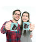 Mr. & Mrs. Panda Camping Tasse Stinktier Sitzen ohne Spruch in Türkis Pastell