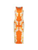 Desigual Orange Viskose Damen Kleid