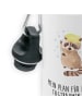 Mr. & Mrs. Panda Kindertrinkflasche Waschbär mit Spruch in Weiß