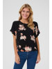 Kaffe Bluse ärmellos KAamber Loose fit in Black / Peach Flower Print
