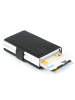 Piquadro Blue Square Kreditkartenetui RFID Leder 7 cm in schwarz