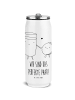 Mr. & Mrs. Panda Trinkflasche Edelstahl Milch Keks mit Spruch in Weiß