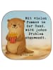 Mr. & Mrs. Panda Glas-Untersetzer Otter See Pommes Design mit Sp... in Weiß