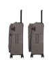 D&N Travel Line 9704 4 Rollen Kofferset 3-teilig mit Dehnfalte grey