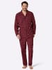 WITT WEIDEN Pyjama in dunkelrot-dunkelblau-kariert
