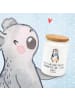 Mr. & Mrs. Panda müslidose Pinguin Lolli mit Spruch in Weiß