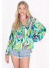 IZIA Women Blouse in aqua multicolor