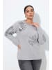 Ulla Popken Pullover in mittel grau melange