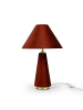 Tischlampe in Aprikot/ Gold - (H)47 x Ø 30 cm