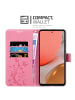 cadorabo Hülle für Samsung Galaxy A72 4G / 5G Blumen Design in FLORAL ROSA