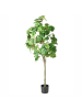 Beliani Kunstpflanze FICUS TREE in Grün/Schwarz - (W) 70 x (H) 160 x (L) 70 cm