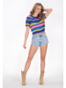 IZIA Women Sweater in blue multicolor