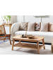 Beliani Couchtisch TULARE in Braun - (W) 55 x (H) 42 x (L) 100 cm