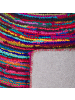 Beliani Geflochtener Teppich MALATYA in Bunt/Lila/Rot - (W) 160 x (H) 2.5 x (L) 230 cm