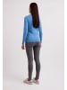CASH-MERE.CH Seide Rundhals Pullover in Capri Blau