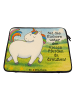 Mr. & Mrs. Panda Laptop Tasche Einhorn Stolzieren Design mit Spruch in Weiß