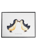 Mr. & Mrs. Panda Schreibtischunterlage Pinguin Liebe ohne Spruch in Weiß