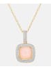 Diamant L'éternel Halskette mit Anhänger aus 375 Gelbgold mit Diamant mit Opal