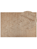 Beliani Geflochtener Teppich DADAY in Beige - (W) 160 x (H) 160 x (L) 230 cm
