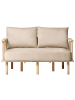 Beliani 2-Sitzer Sofa ASKER in Beige/Braun - (W) 133 x (H) 87 x (L) 74 cm