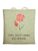 Mr. & Mrs. Panda Tote Bag Blume HageRundunge mit Spruch in Blattgrün
