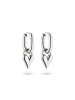 Tamaris Creolen Edgy Heart in silber