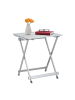 relaxdays Klapptisch in Silber - (B)50 x (H)59,5 x (T)47,5 cm