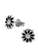 schmuck23 Silber-Ohrringe Blume 0,7 cm x 0,8 cm