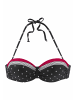 LASCANA Bandeau-Bikini-Top in schwarz-rot