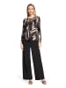 Betty Barclay Basic Shirt mit Rippbündchen in Taupe/Black