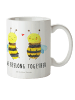 Mr. & Mrs. Panda Tasse Biene Verliebt mit Spruch in Weiß