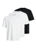 Jack and Jones 3er Pack T-Shirts Loose Tee SS Crew Neck in Mehrfarbig