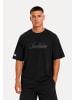 SMILODOX Oversized T-Shirt Sildano in Schwarz