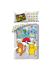 Pokémon Bettwäsche-Set Bettbezug 140x200 cm + Kissenbezug 60x70 cm für Kinder in Grau
